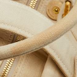 Louis Vuitton Light Beige Canvas Bowly Polka Dot Panama Bag