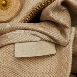Louis Vuitton Light Beige Canvas Bowly Polka Dot Panama Bag