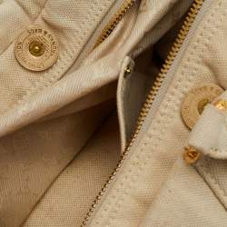 Louis Vuitton Light Beige Canvas Bowly Polka Dot Panama Bag