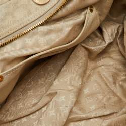 Louis Vuitton Light Beige Canvas Bowly Polka Dot Panama Bag