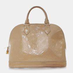 Louis Vuitton Beige Monogram Vernis Leather Alma PM Satchel