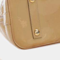 Louis Vuitton Beige Monogram Vernis Leather Alma PM Satchel