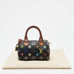 مملوكة مسبقًا Louis Vuitton Black Multicolor Monogram Canvas Nano Speedy Bag