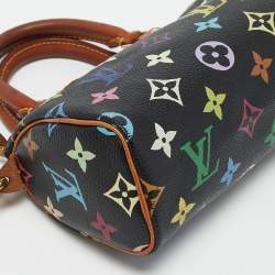 مملوكة مسبقًا Louis Vuitton Black Multicolor Monogram Canvas Nano Speedy Bag