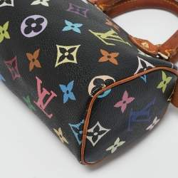 مملوكة مسبقًا Louis Vuitton Black Multicolor Monogram Canvas Nano Speedy Bag