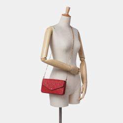 Louis Vuitton Red Monogram Empreinte Pochette Felicie
