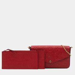 Louis Vuitton Red Monogram Empreinte Pochette Felicie