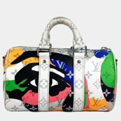 Louis Vuitton Multicolor Canvas Leather Monogram LV Portrait Keepall Bandouliere 25 Boston Handbag 