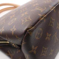 Louis Vuitton Brown Coated Canvas Leather Monogram Petit Palais PM Handbag 
