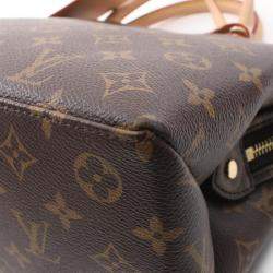 Louis Vuitton Brown Coated Canvas Leather Monogram Petit Palais PM Handbag 
