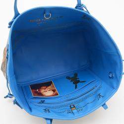 Louis Vuitton Blue Printed Masters Collection Neverfull MM 