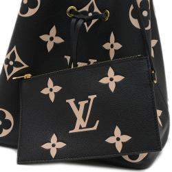 Pre Owned Louis Vuitton Black Monogram Empreinte Neonoe MM Shoulder Bag 