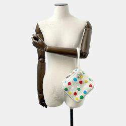 Louis Vuitton White Monogram Empreinte Yayoi Kusama Square Bag 