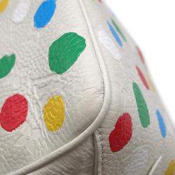 Louis Vuitton White Monogram Empreinte Yayoi Kusama Square Bag 
