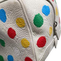 Louis Vuitton White Monogram Empreinte Yayoi Kusama Square Bag 