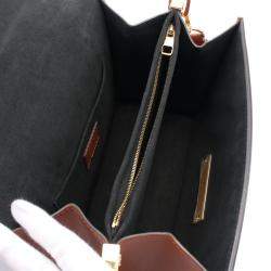 Louis Vuitton Brown Coated Canvas Leather Monogram Reverse Dauphine Shoulder Bag 