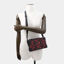 Louis Vuitton Black Monogram Taurillon Yayoi Kusama Soft Trunk Wallet 