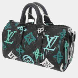Louis Vuitton Black Monogram Eclipse Keepall Bandouliere 25 Graffiti Shoulder Bag