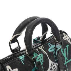 Louis Vuitton Black Monogram Eclipse Keepall Bandouliere 25 Graffiti Shoulder Bag