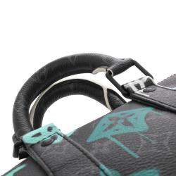 Louis Vuitton Black Monogram Eclipse Keepall Bandouliere 25 Graffiti Shoulder Bag