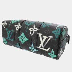 Louis Vuitton Black Monogram Eclipse Keepall Bandouliere 25 Graffiti Shoulder Bag