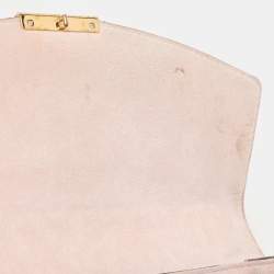 Pre Owned Louis Vuitton Rose Ballerine Damier Ebene Canvas Caissa Flap Bag