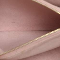 Pre Owned Louis Vuitton Rose Ballerine Damier Ebene Canvas Caissa Flap Bag