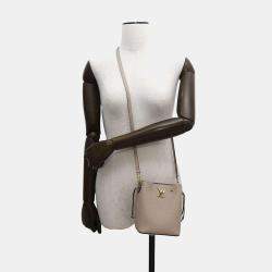 Louis Vuitton Greige Calf Leather Nano LockMe Bucket Bag