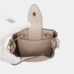 Louis Vuitton Greige Calf Leather Nano LockMe Bucket Bag