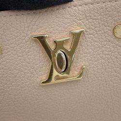 Louis Vuitton Greige Calf Leather Nano LockMe Bucket Bag