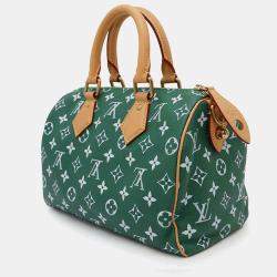 Louis Vuitton Vert Calf Leather Speedy Bandouliere 25 Boston Bag