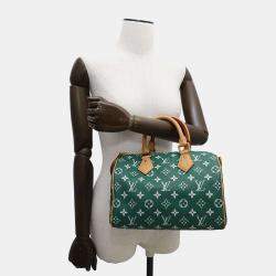 Louis Vuitton Vert Calf Leather Speedy Bandouliere 25 Boston Bag