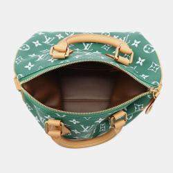 Louis Vuitton Vert Calf Leather Speedy Bandouliere 25 Boston Bag