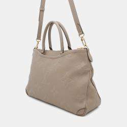 Louis Vuitton Tourterelle Monogram Empreinte Leather Trianon MM Tote Bag