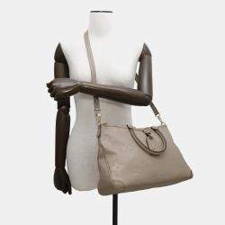 Louis Vuitton Tourterelle Monogram Empreinte Leather Trianon MM Tote Bag