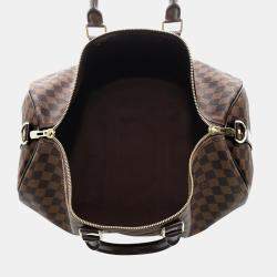 Louis Vuitton Brown Damier Ebene Canvas Keepall Bandouliere  Size 45
