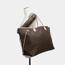 Louis Vuitton Beige Monogram Neverfull GM Tote Bag