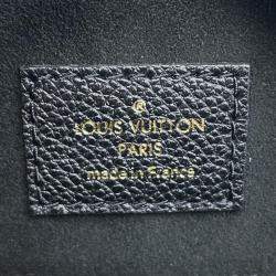 Pre Owned Louis Vuitton Noir Monogram Empreinte Leather Speedy Bandouliere Size 25
