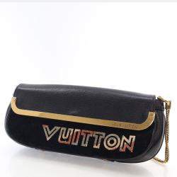 Louis Vuitton Black Suede Avant Garde Shoulder Bag