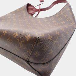 Louis Vuitton Brown Monogram Flower Hobo Shoulder Bag M43547   