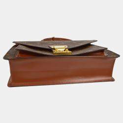Pre Owned Louis Vuitton Brown Monogram Monceau 28 Top Handle Bag