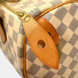 Louis Vuitton White Damier Azur Canvas Speedy 30 Shoulder Bag