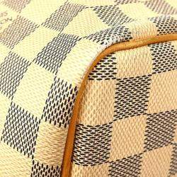 Louis Vuitton White Damier Azur Canvas Speedy 30 Shoulder Bag