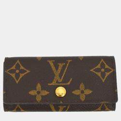  Louis Vuitton Brown Monogram Coated Canvas Small 4 Key Case
