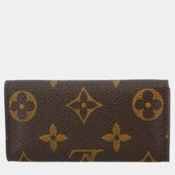  Louis Vuitton Brown Monogram Coated Canvas Small 4 Key Case