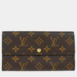 Louis Vuitton Brown Monogram Small Porte Monnaie Credit Wallet