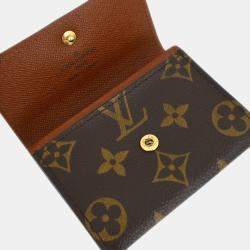 Louis Vuitton Monogram Porte Monnaie Plat Coin Case Wallet