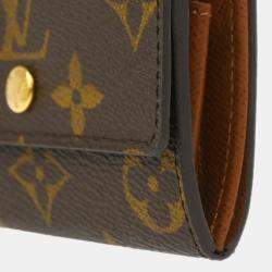 Louis Vuitton Monogram Porte Monnaie Plat Coin Case Wallet