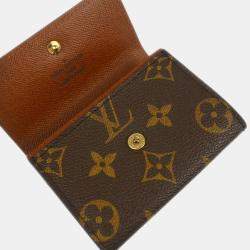Louis Vuitton Monogram Porte Monnaie Plat Coin Case Wallet