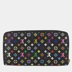 Louis Vuitton Black Multicolor Monogram Canvas Zippy Wallet